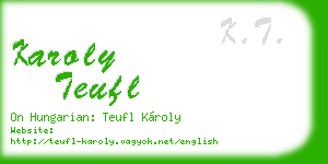 karoly teufl business card